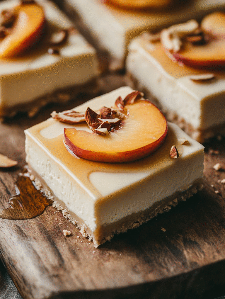 Peach Cheesecake Bars