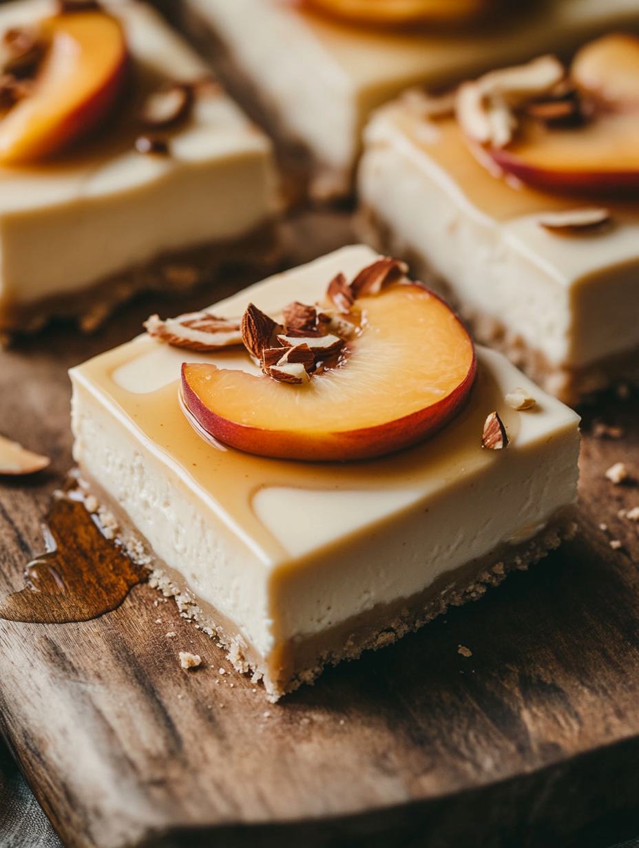 Peach Cheesecake Bars
