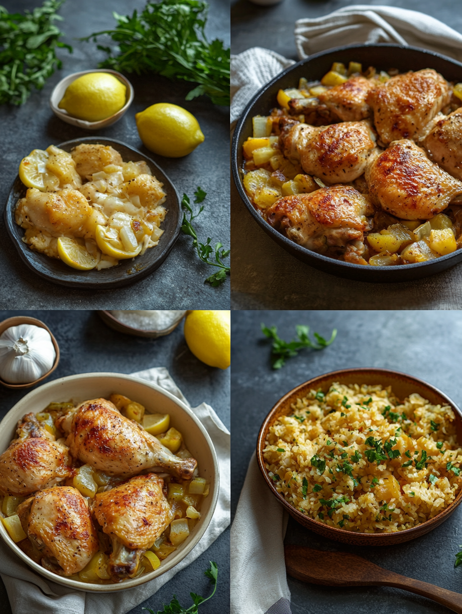 Steps for One Pan Lemon Garlic Chicken
