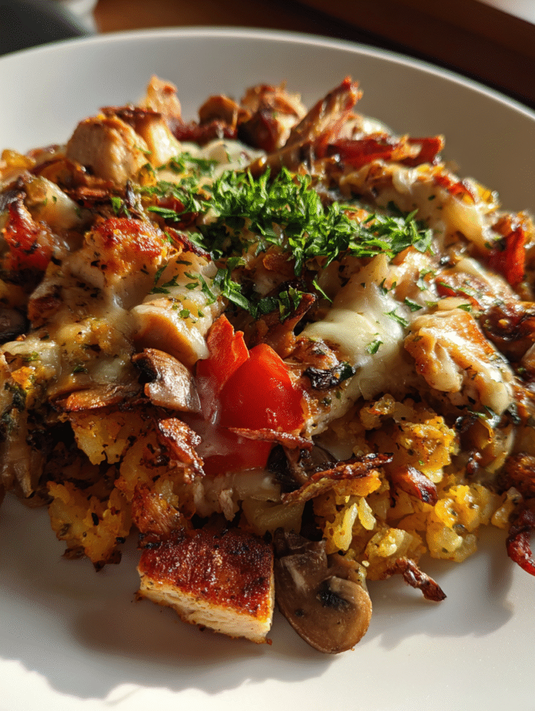 Easy One Pan Veggie and Chicken Bake