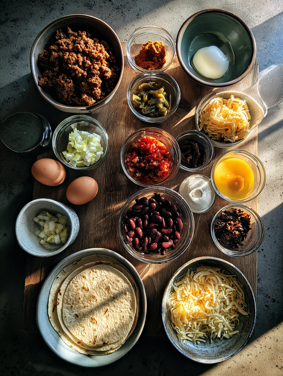 Ingredients for Quick 30-Minute Beef Tacos