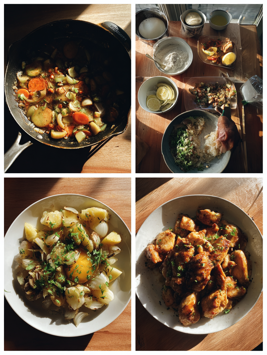 Steps for One Pan Lemon Garlic Chicken