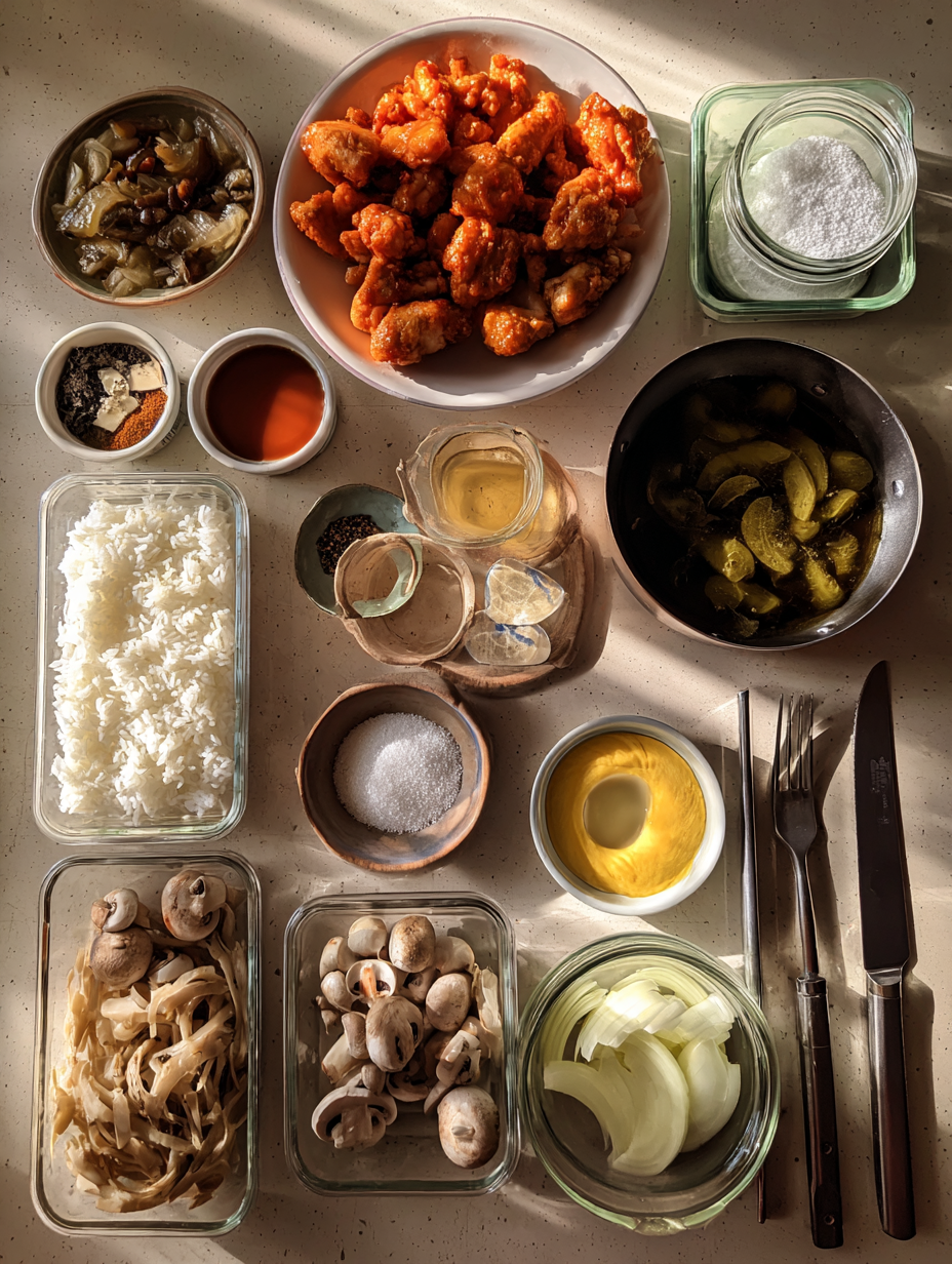 Ingredients for One Pan Honey Garlic Chicken