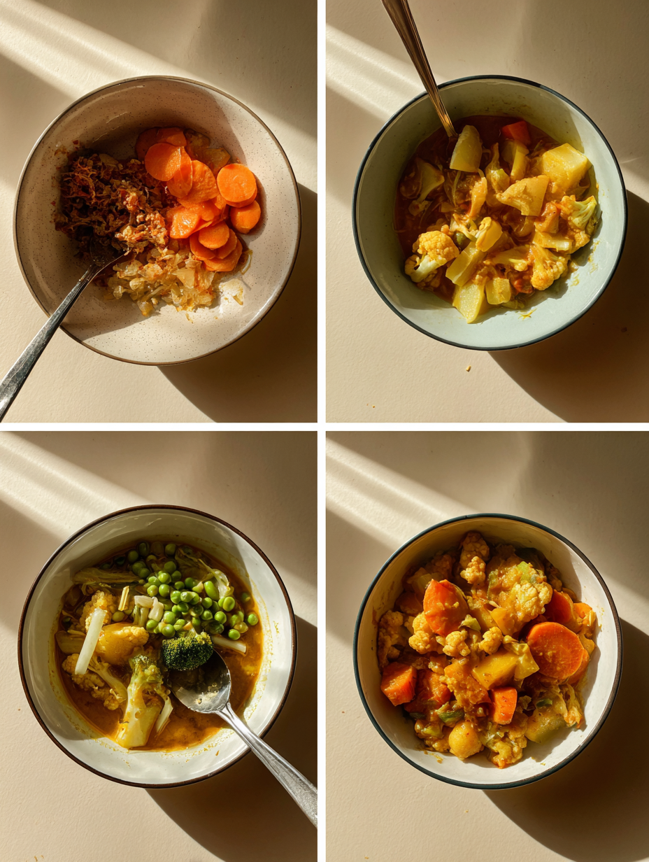 Steps for Easy 30-Minute Vegetable Curry