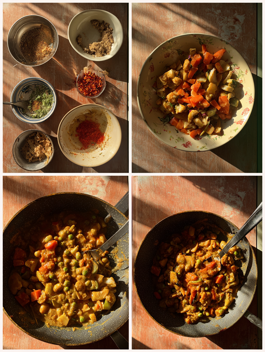 Steps for Easy 30-Minute Vegetable Curry