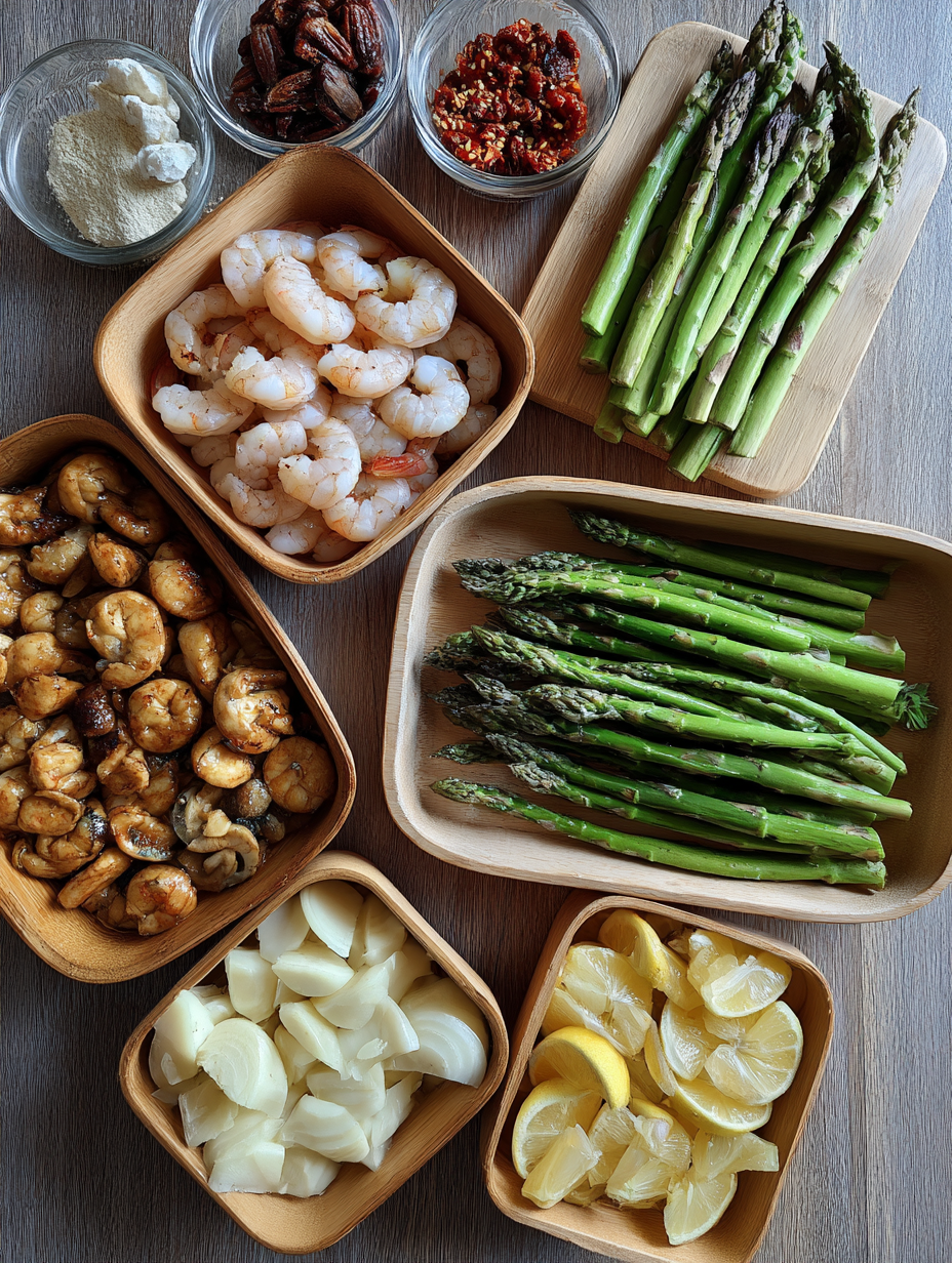 Ingredients for One Pan Shrimp and Asparagus