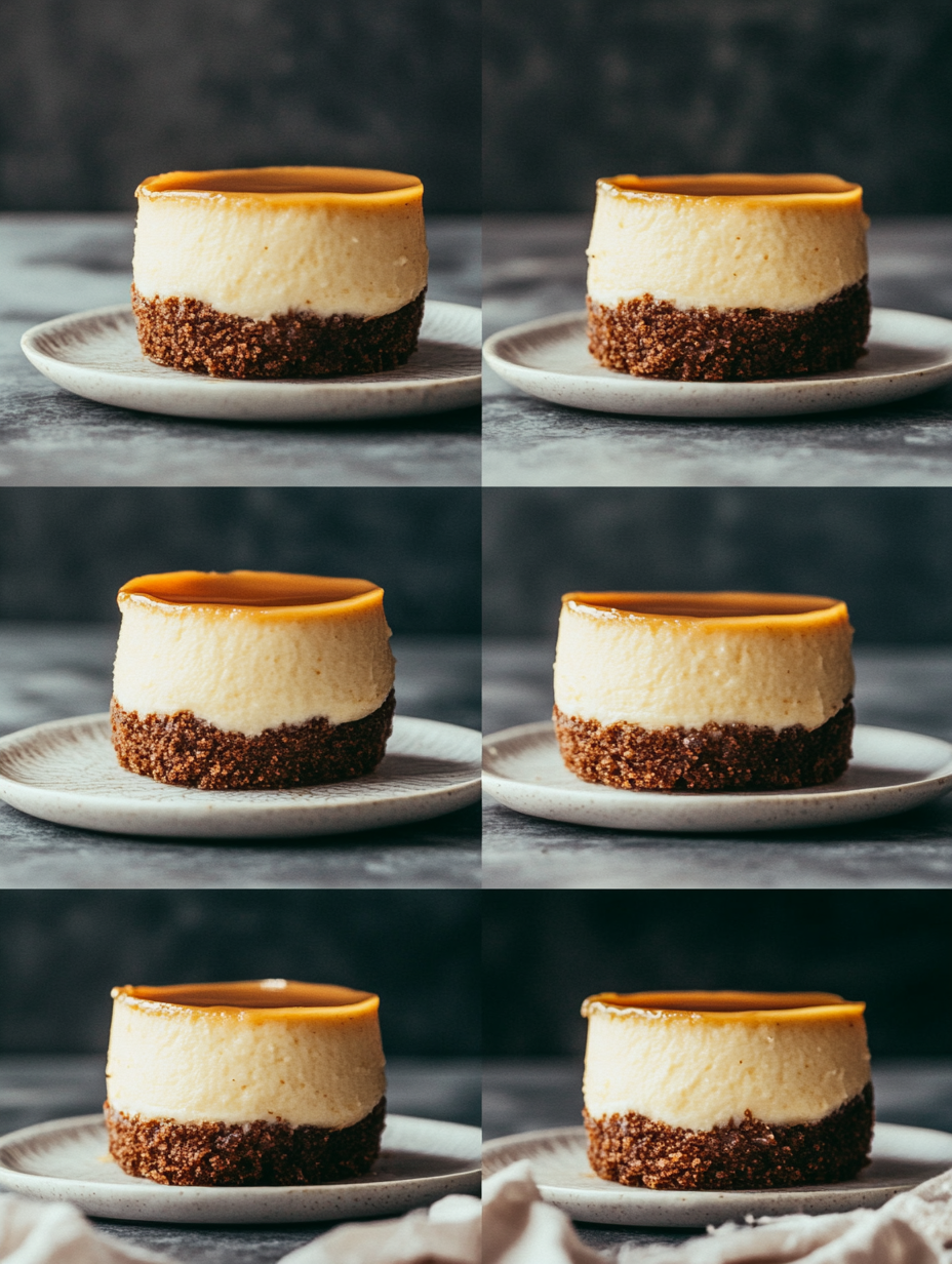 Steps for Mini Caramel Cheesecakes