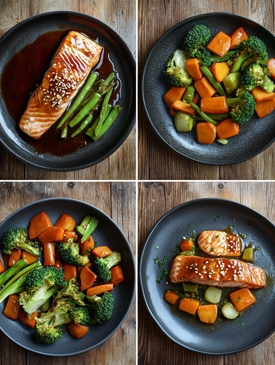 Steps for One Pan Teriyaki Salmon and Veggies