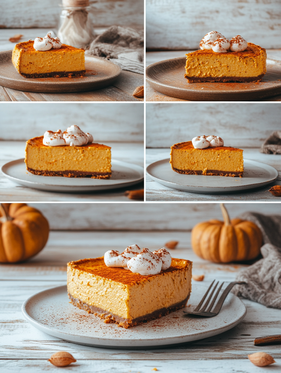Steps for Baked Pumpkin Cheesecake
