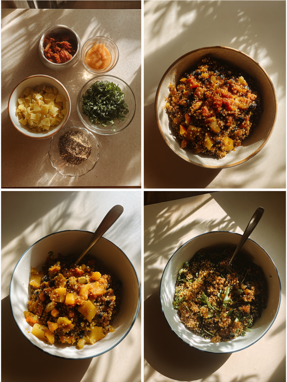 Steps for One Pan Mexican Quinoa
