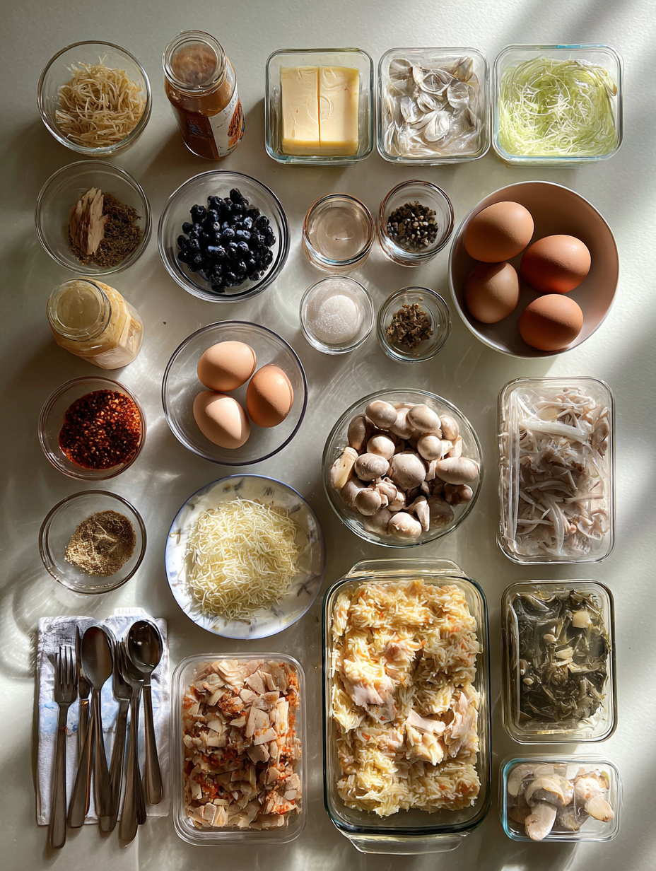 Ingredients for 30-Minute Chicken and Rice Casserole
