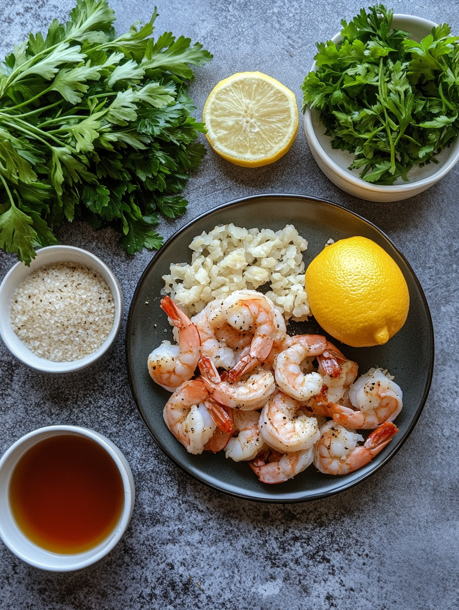 Ingredients for Air Fryer Shrimp Quick and Easy Meal