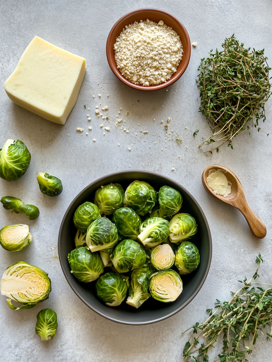 Ingredients for Crispy Air Fryer Brussels Sprouts Recipe