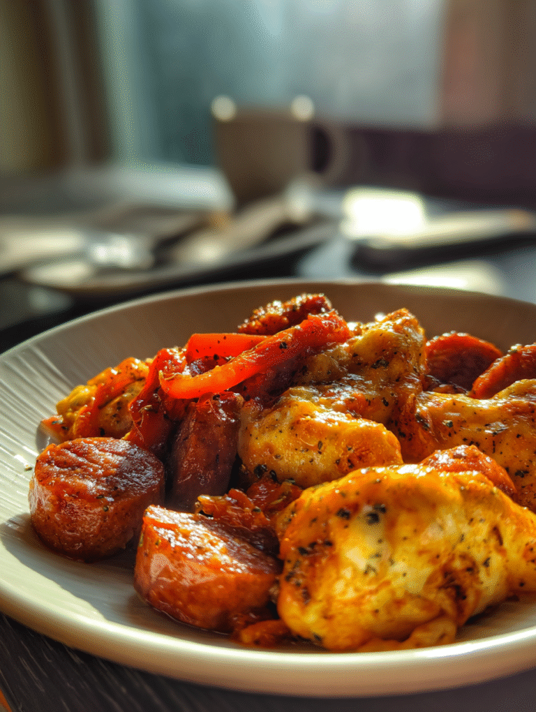 One Pan Sausage and Peppers