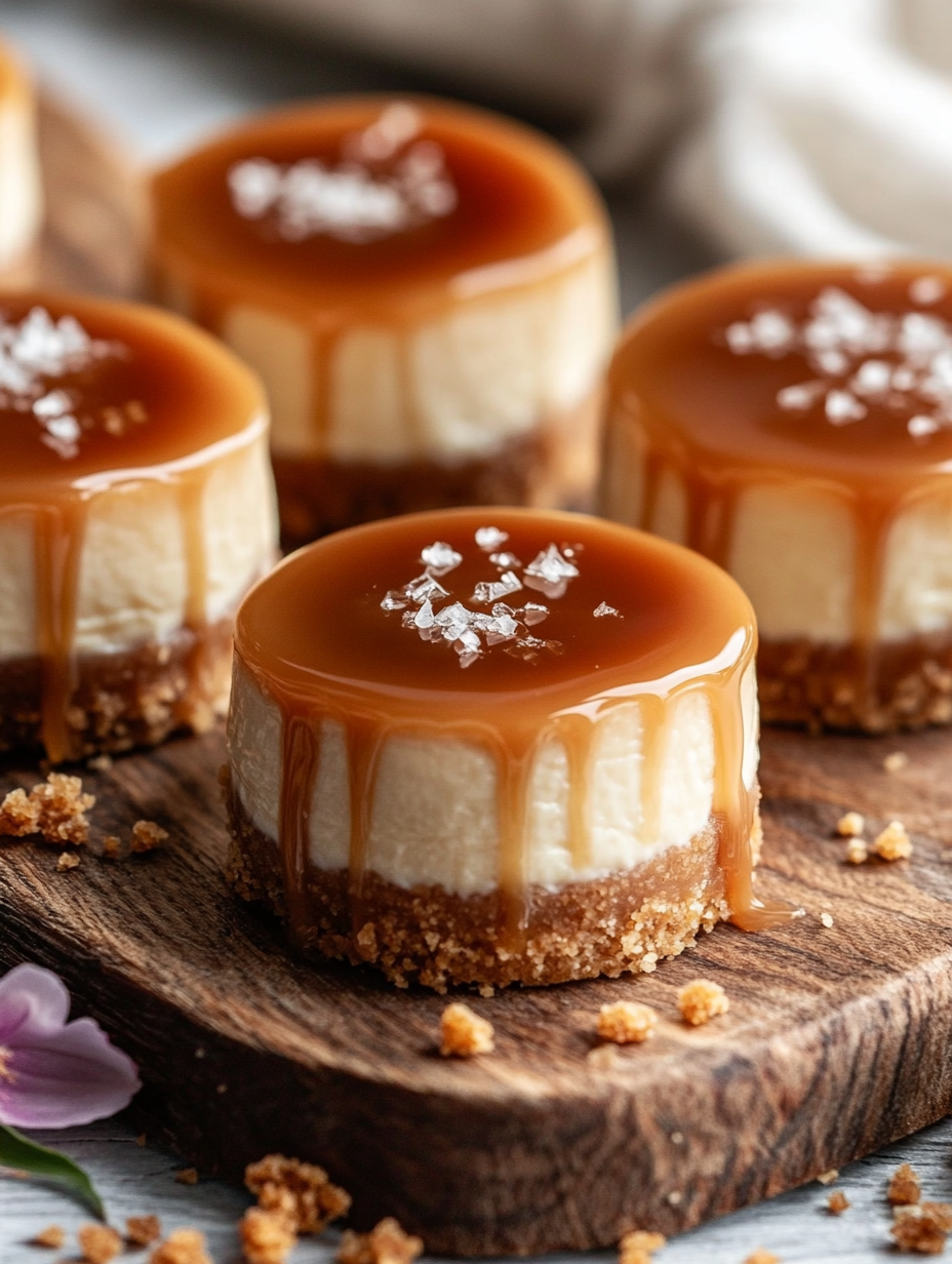 Mini Caramel Cheesecakes