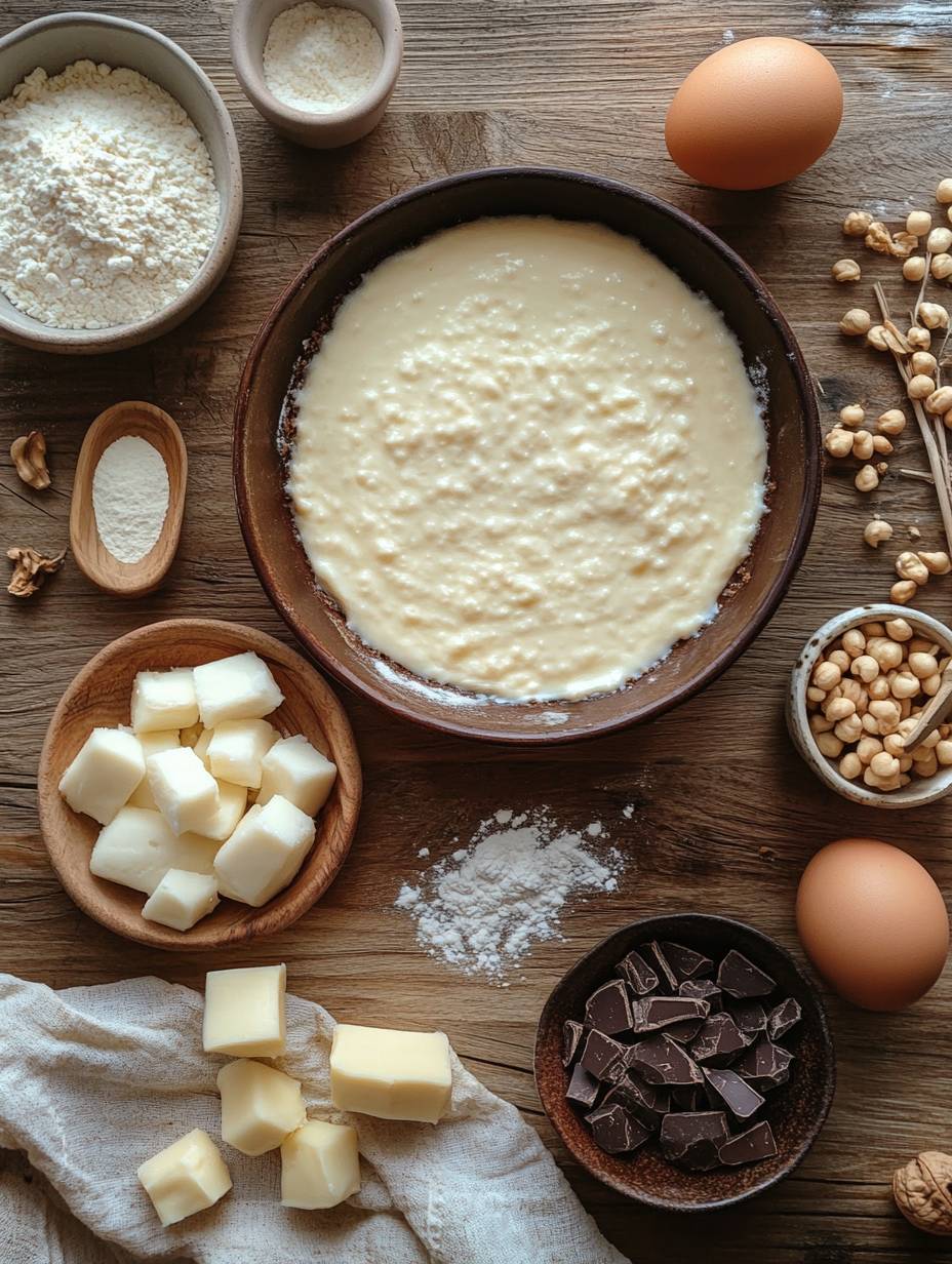 Ingredients for Baked White Chocolate Cheesecake