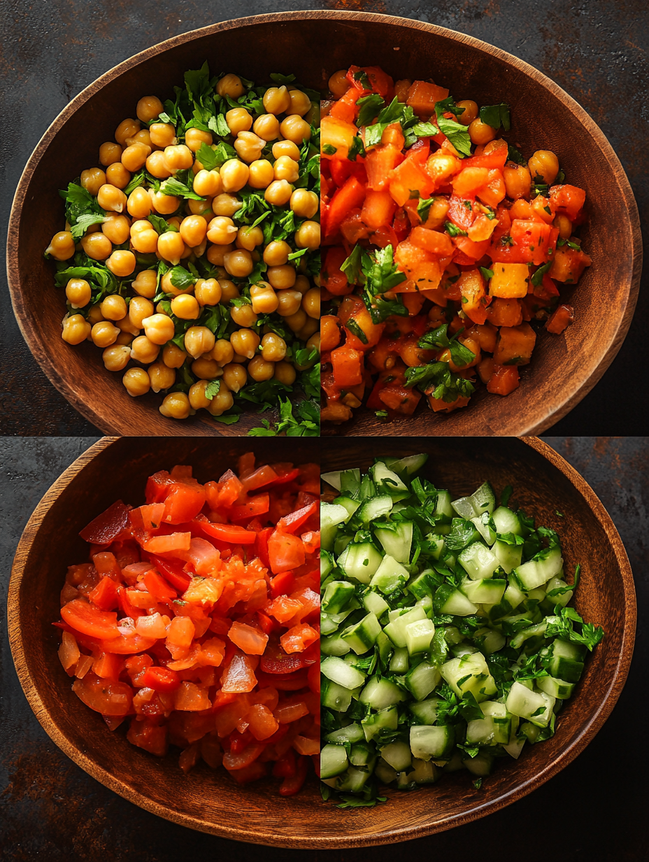 Steps for 30-Minute Mediterranean Chickpea Salad