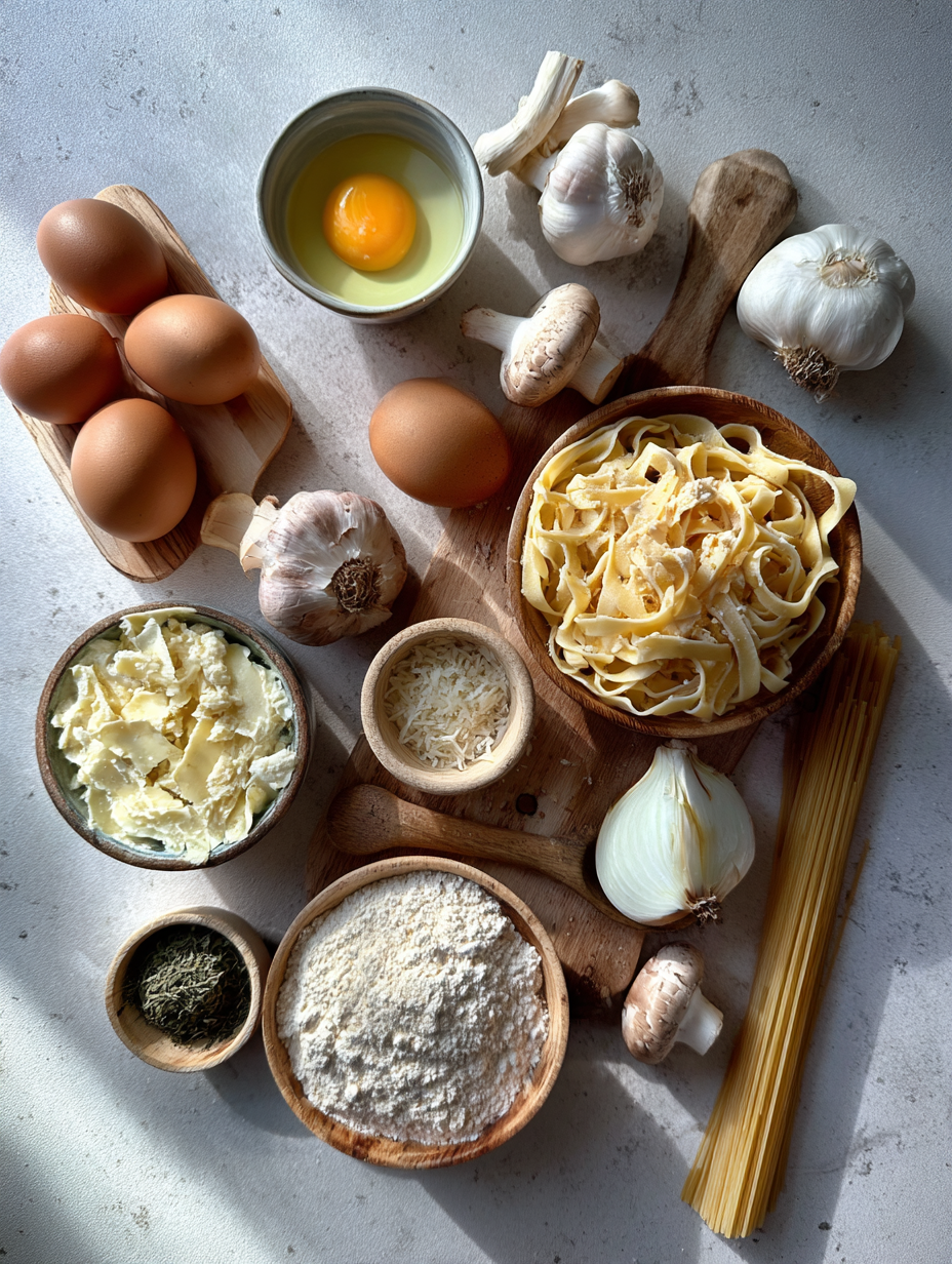 Ingredients for 30-Minute Chicken Fettuccine Alfredo