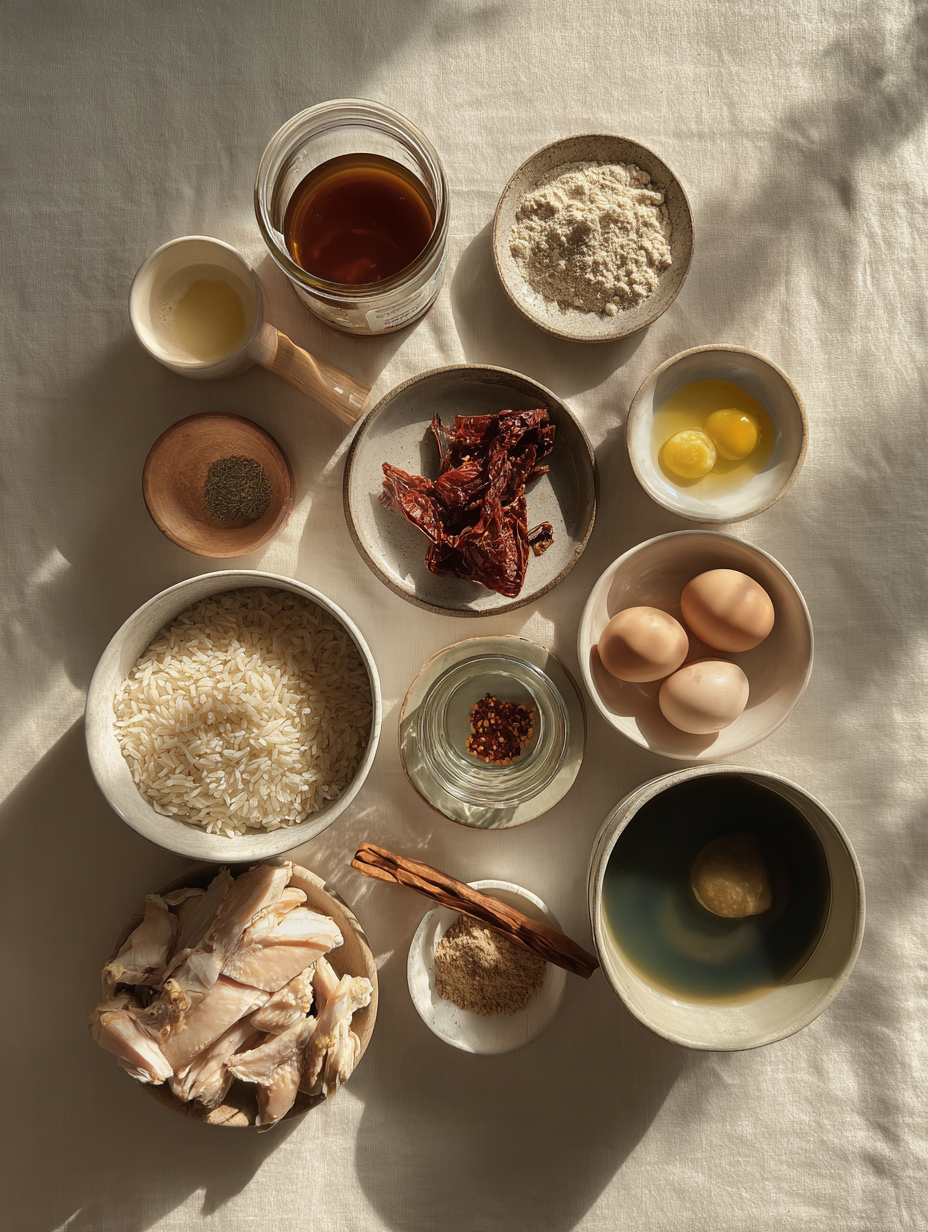 Ingredients for 30-Minute Chicken and Rice Casserole