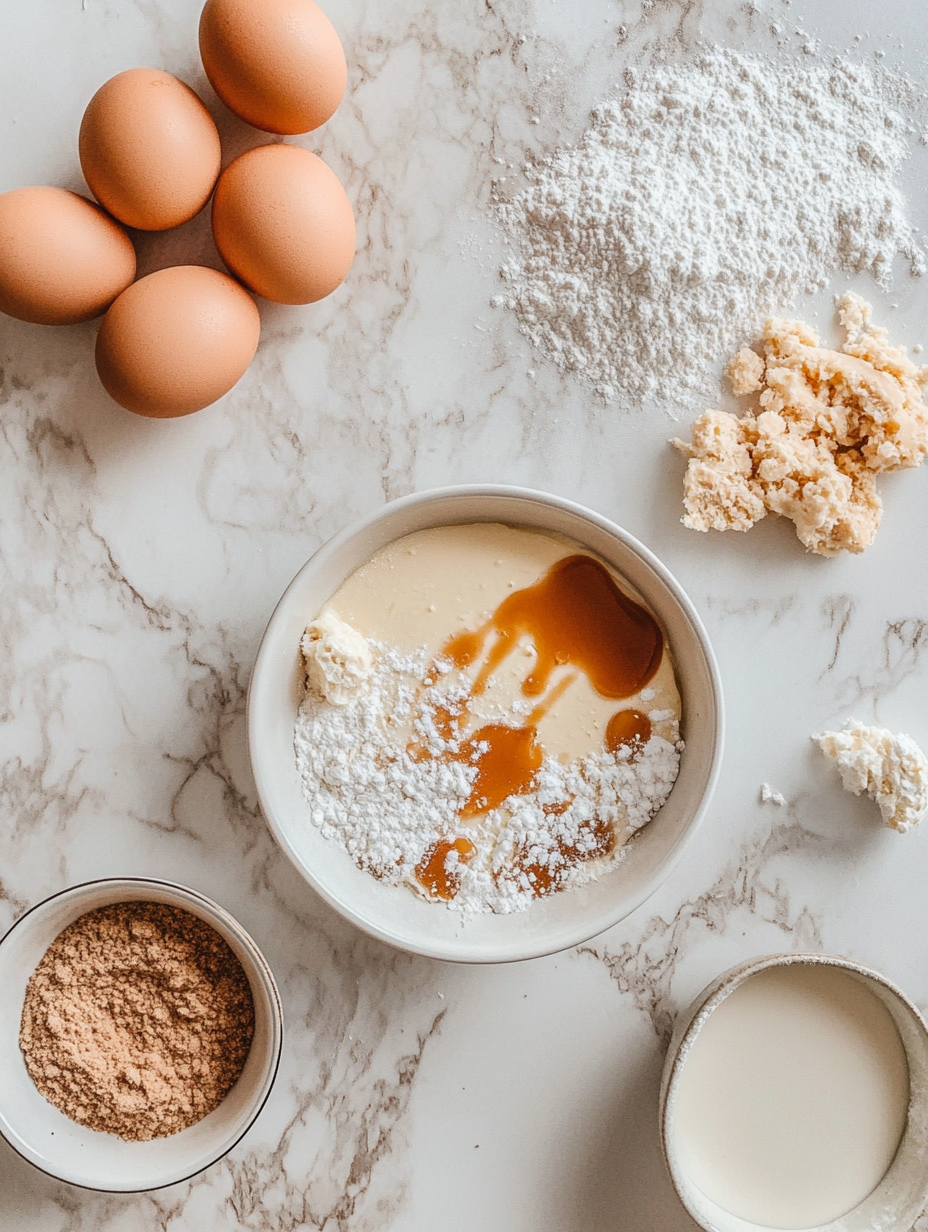 Ingredients for Mini Caramel Cheesecakes