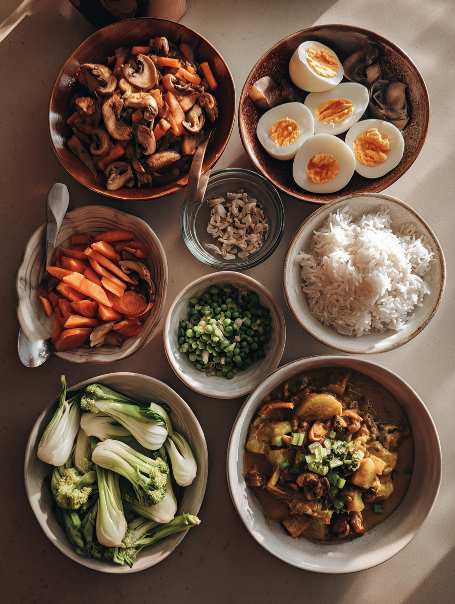 Ingredients for Easy 30-Minute Vegetable Curry