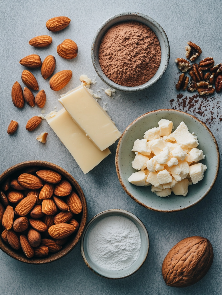 Ingredients for Nutty Almond Cheesecake