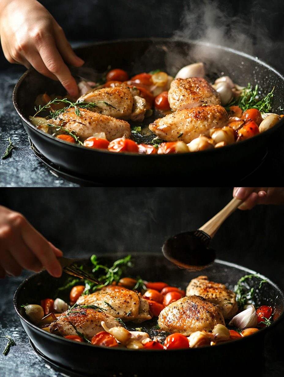 Steps for Quick and Easy One Pan Chicken Dinner