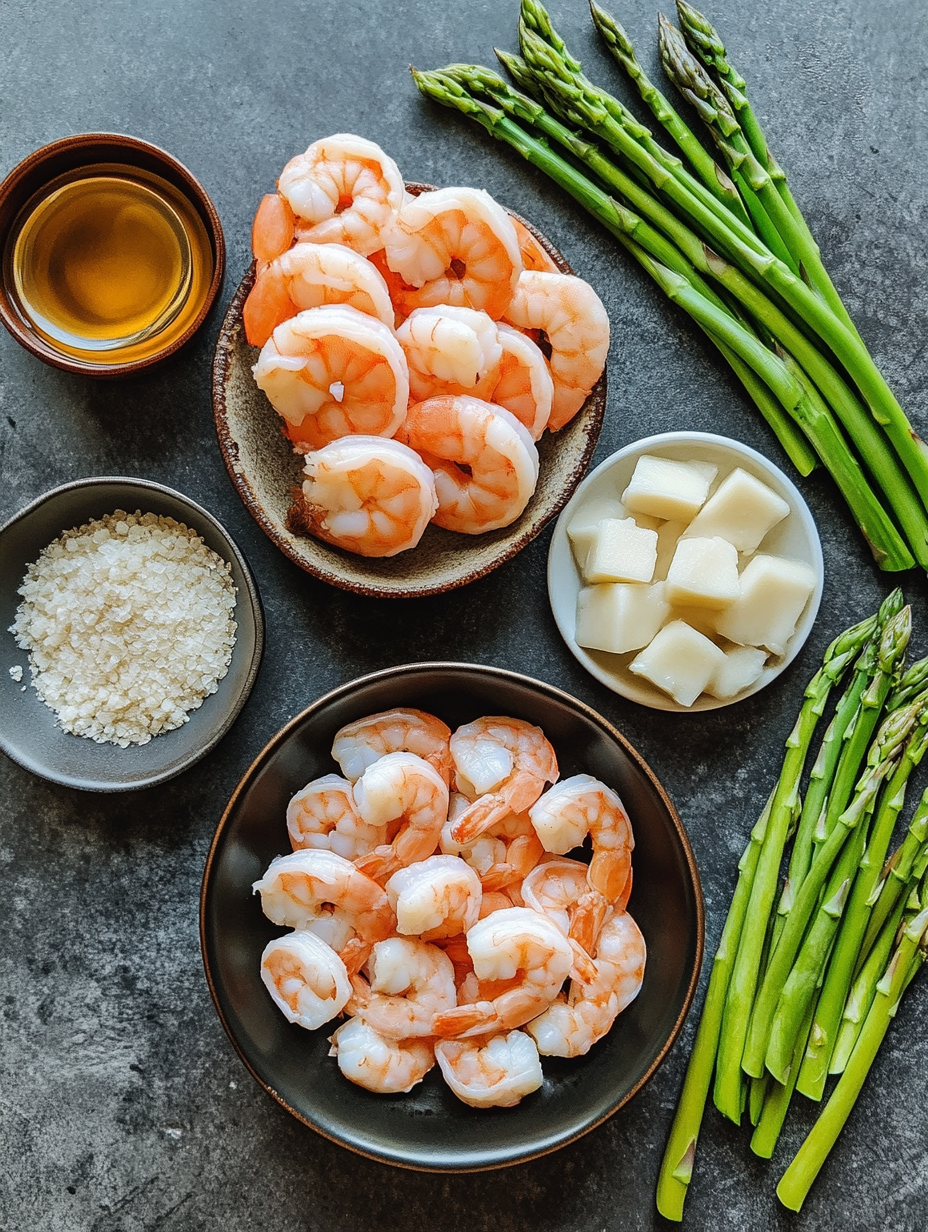Ingredients for One Pan Shrimp and Asparagus