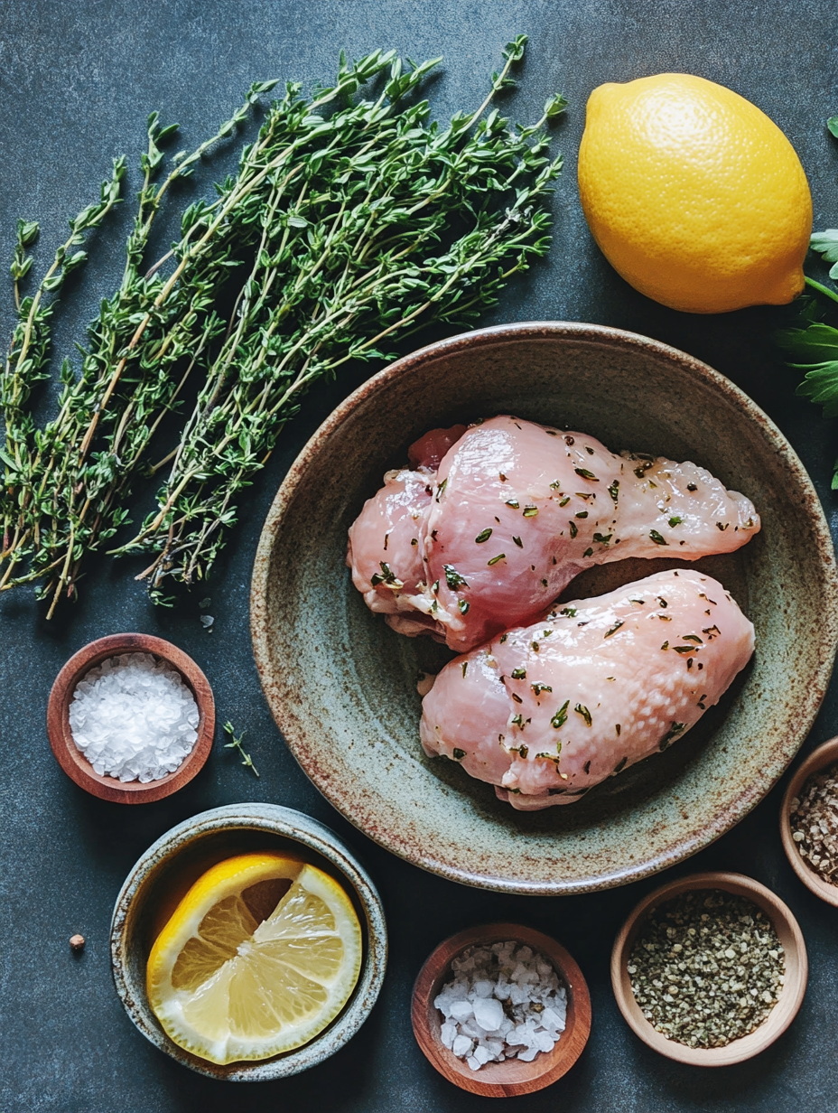Ingredients for Quick 30-Minute Lemon Herb Grilled Chicken
