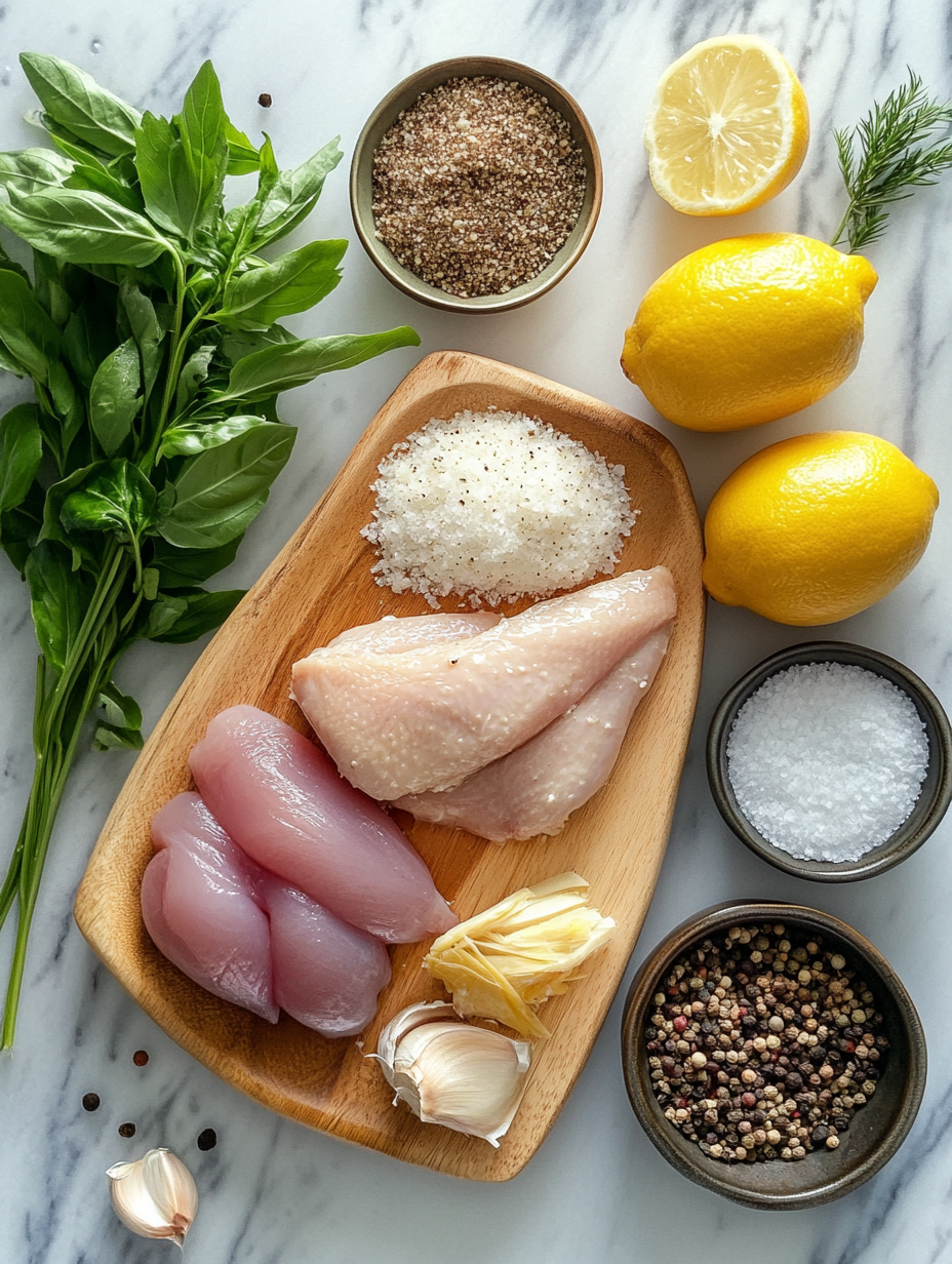 Ingredients for Quick and Easy One Pan Chicken Dinner