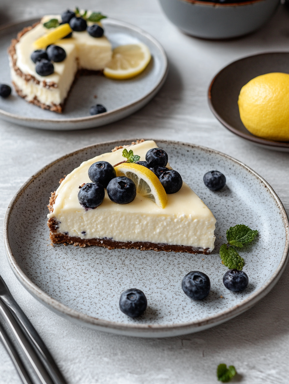 Steps for Lemon Blueberry Cheesecake