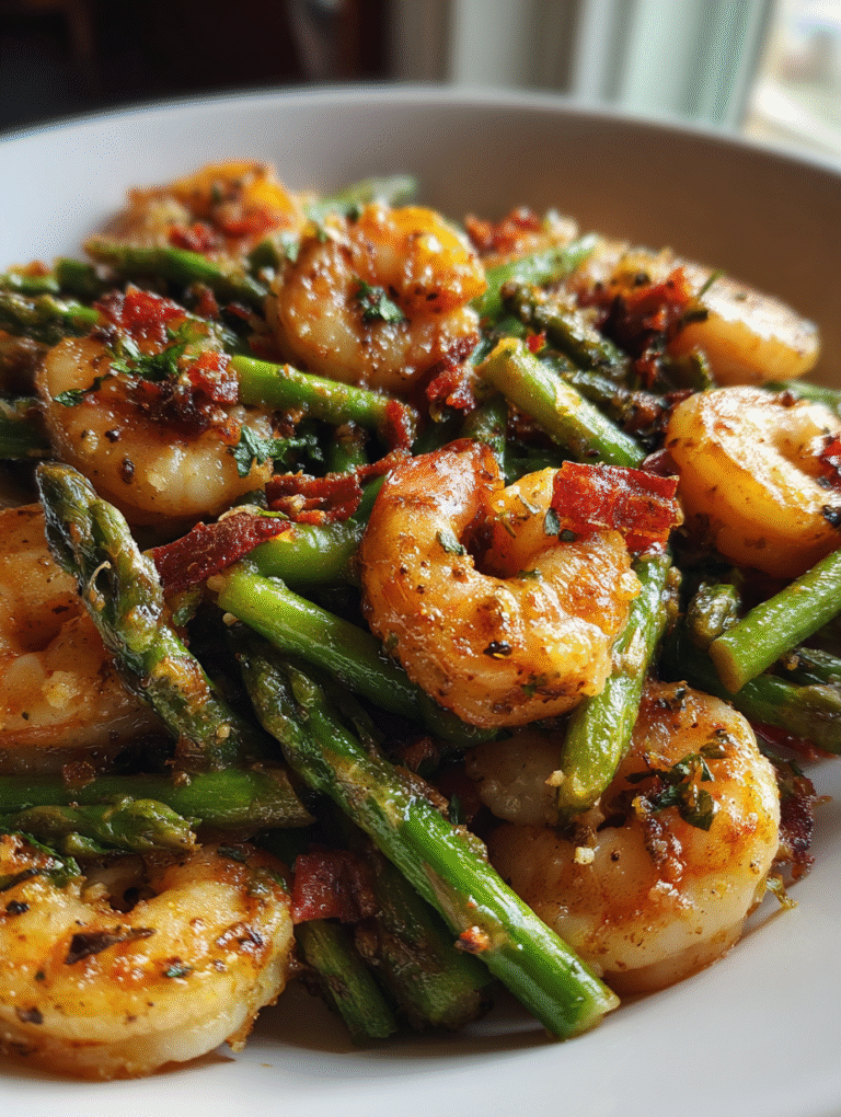 One Pan Shrimp and Asparagus