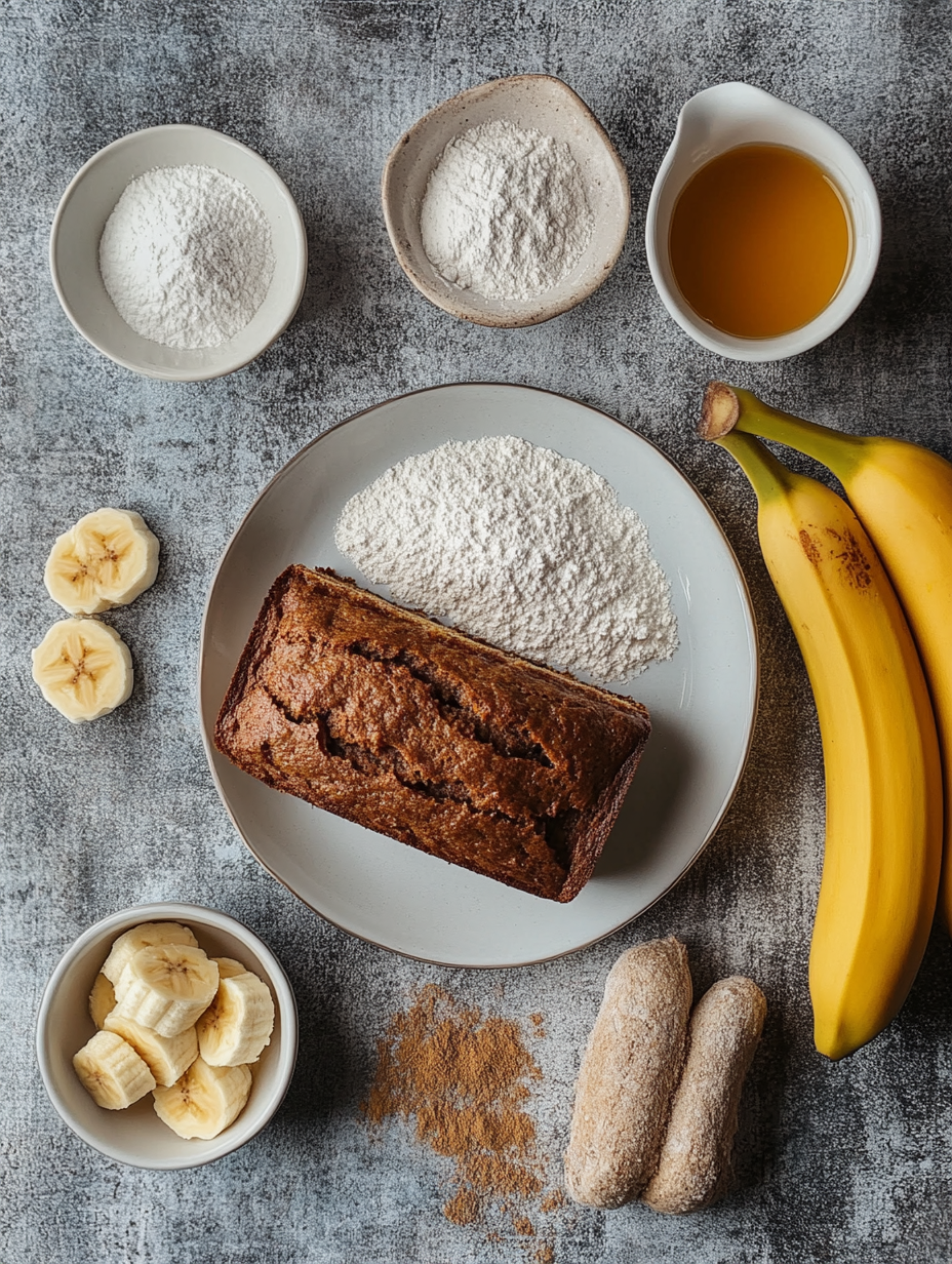 Ingredients for Easy Air Fryer Banana Bread Recipe