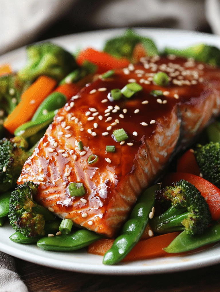 One Pan Teriyaki Salmon and Veggies