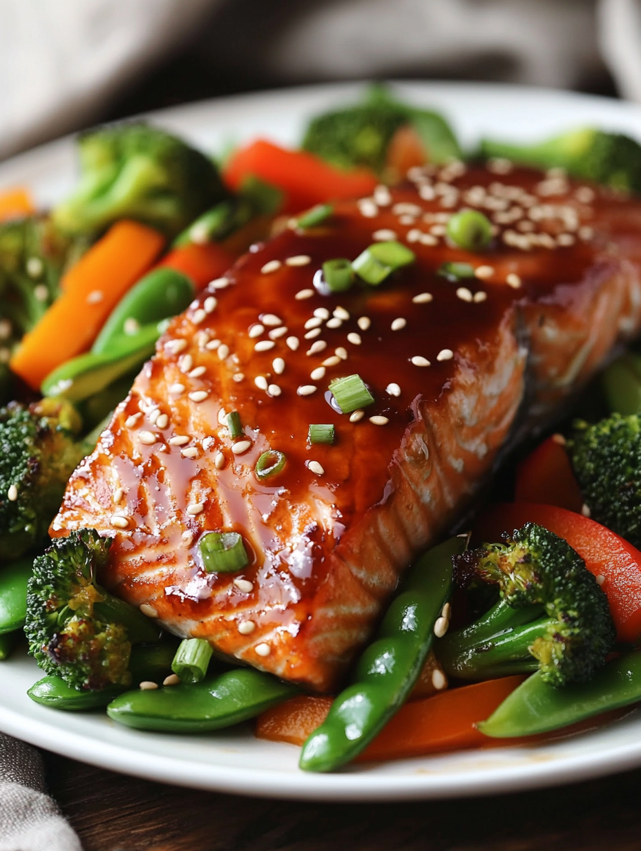 One Pan Teriyaki Salmon and Veggies