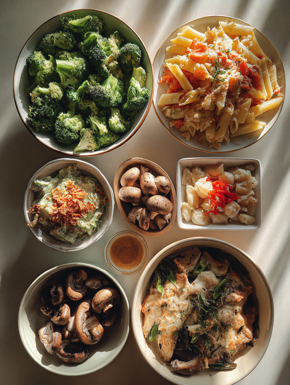 Ingredients for Easy One Pan Veggie and Chicken Bake
