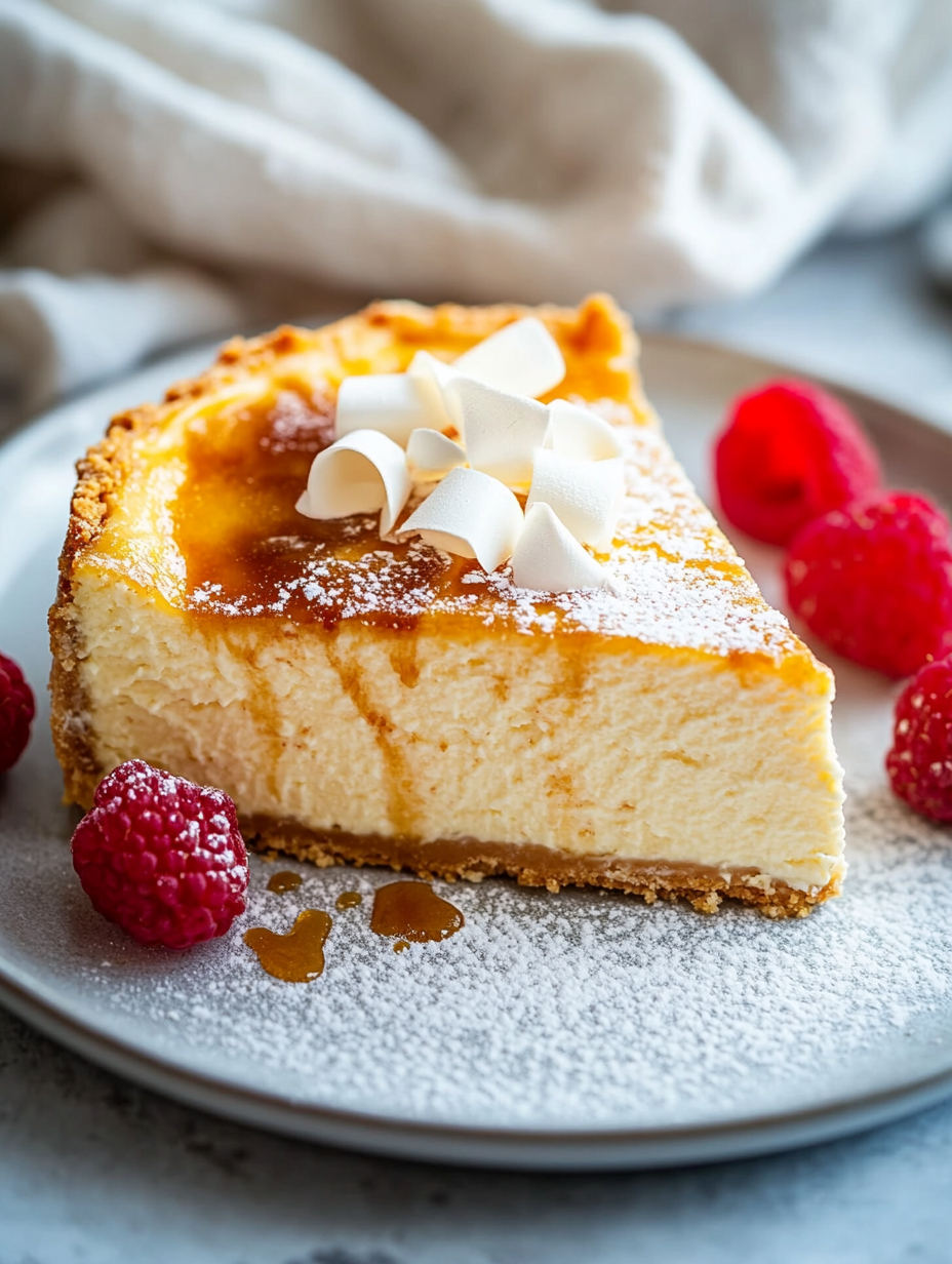 Baked White Chocolate Cheesecake