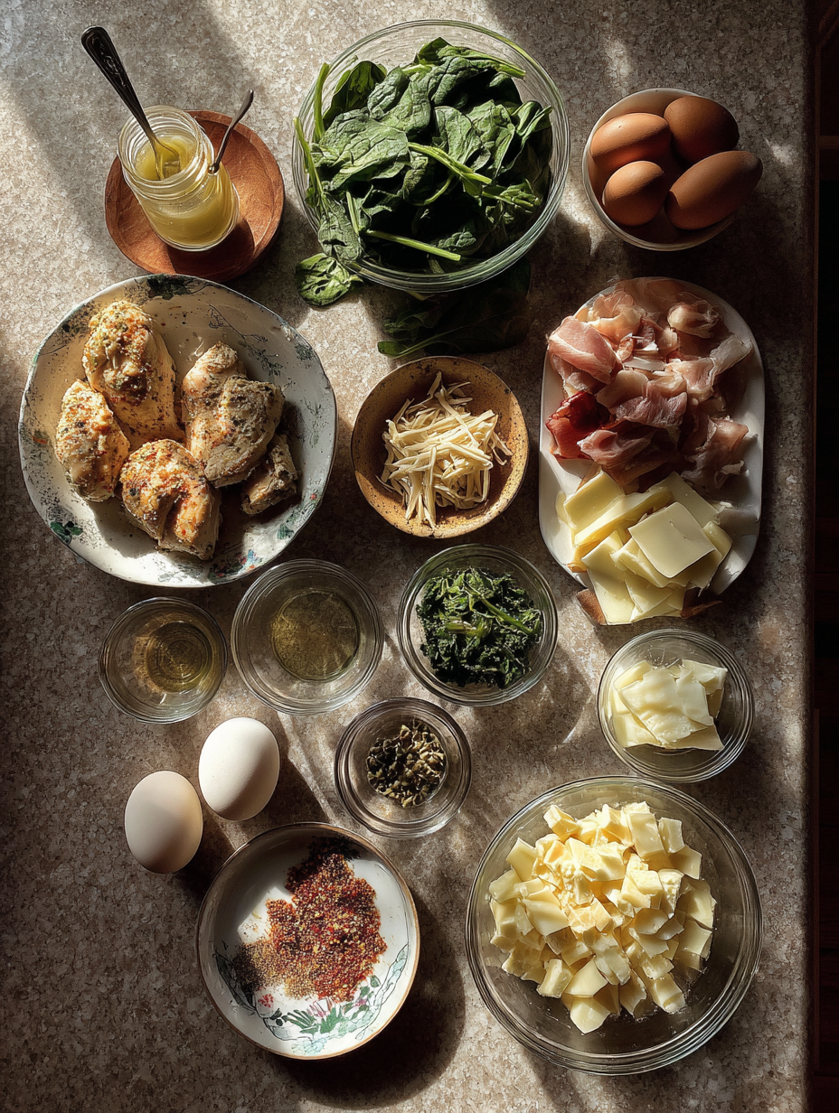 Ingredients for Quick 30-Minute Spinach and Feta Stuffed Chicken