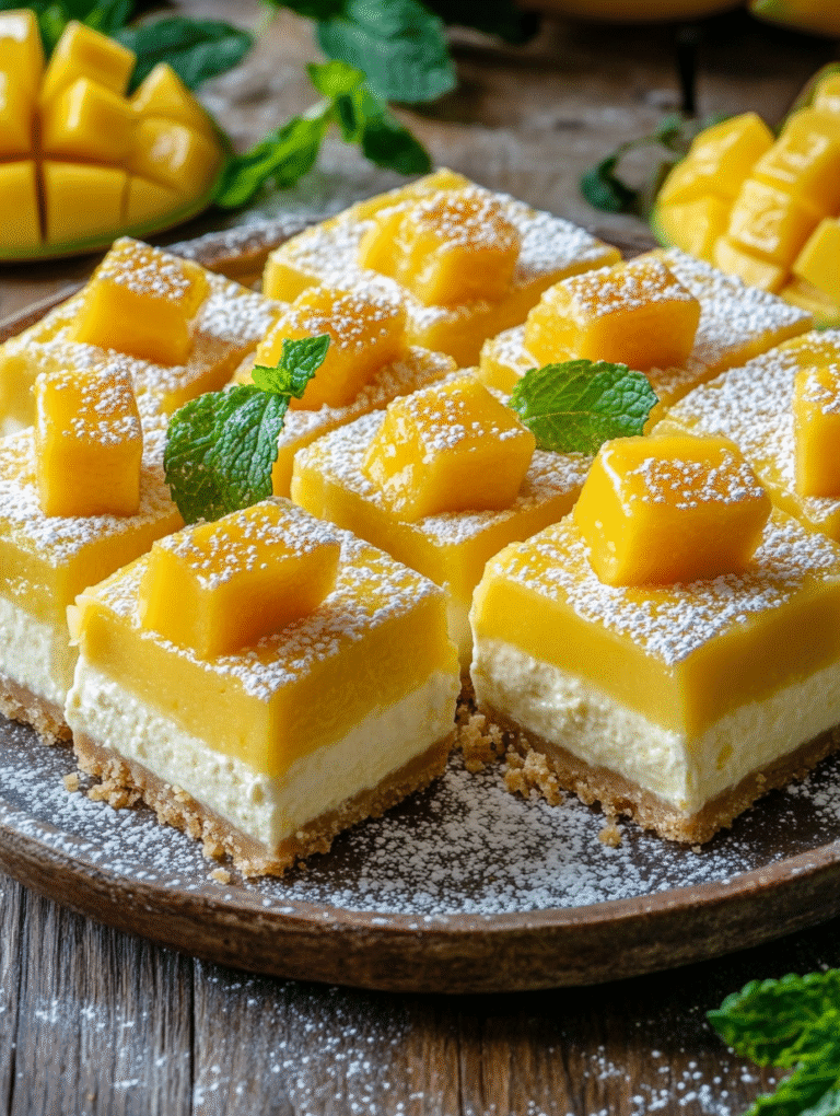 Mango Cheesecake Bars