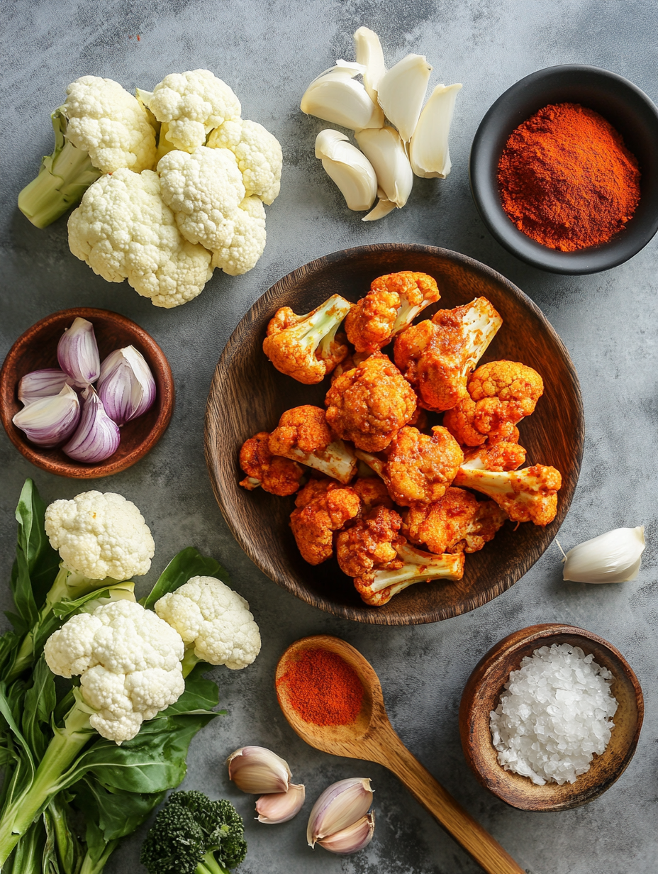 Ingredients for Delicious Air Fryer Cauliflower Wings