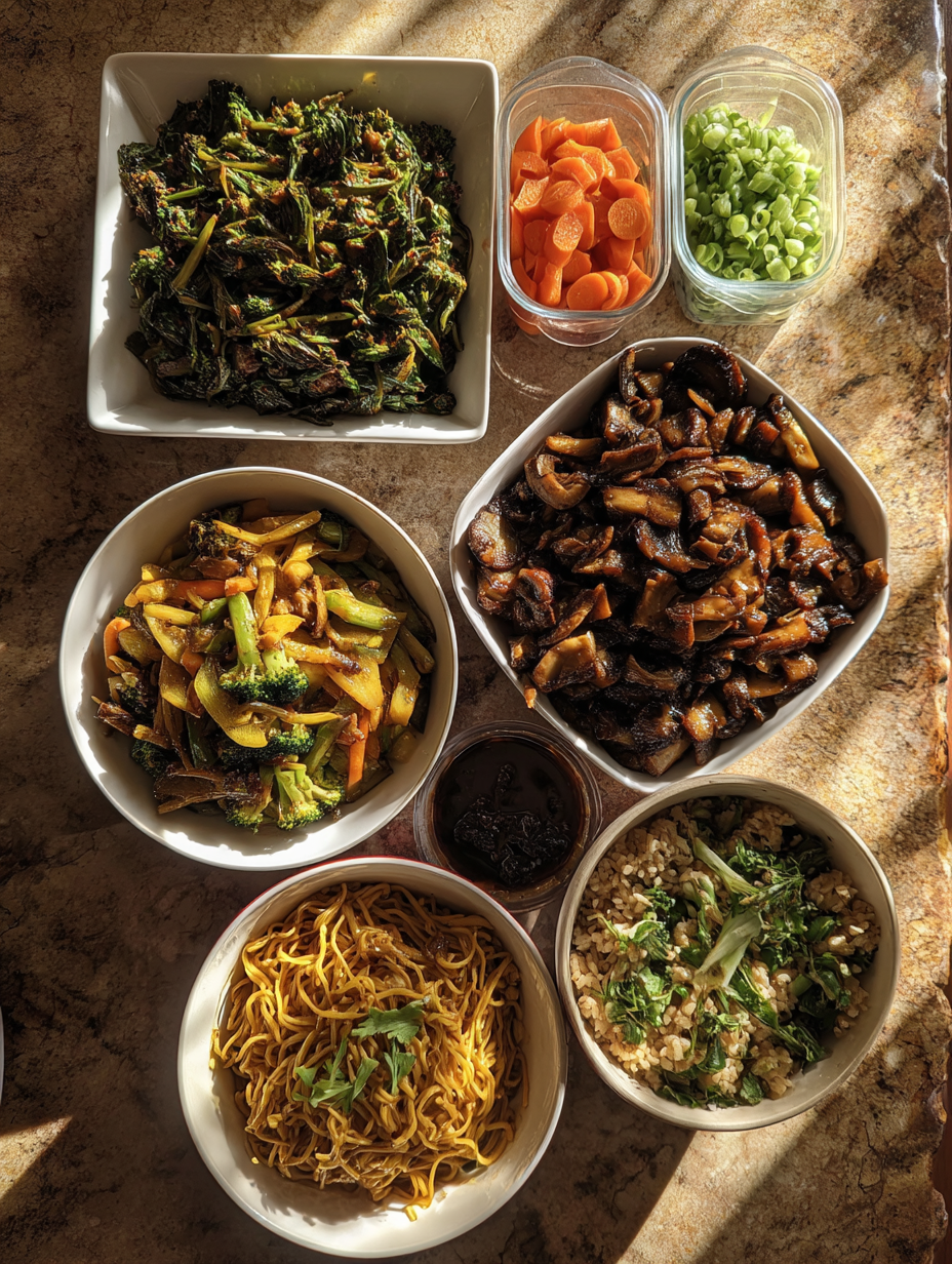 Ingredients for Easy 30-Minute Veggie Stir-Fry