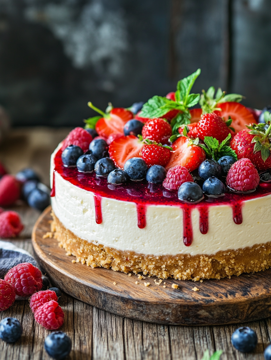 No Bake Berry Cheesecake