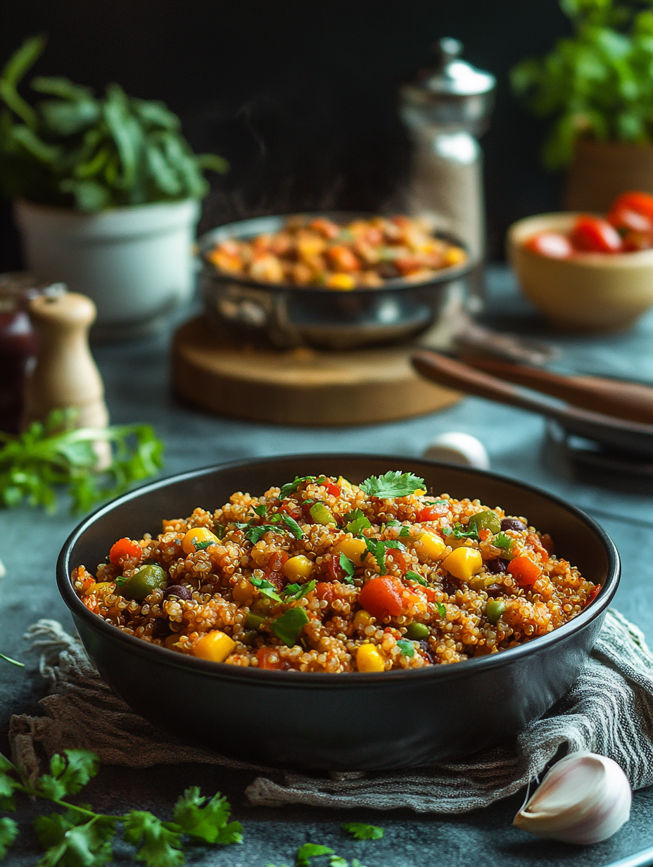 Steps for One Pan Mexican Quinoa