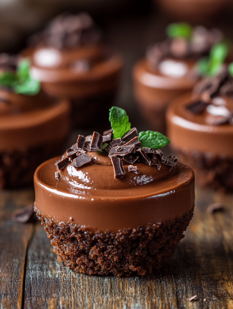 Mini Chocolate Cheesecake Cups