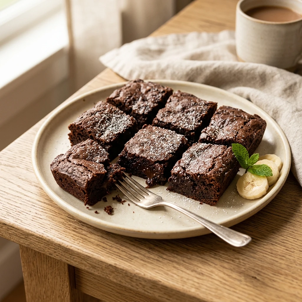 3-Ingredient Fudgy Banana Brownies