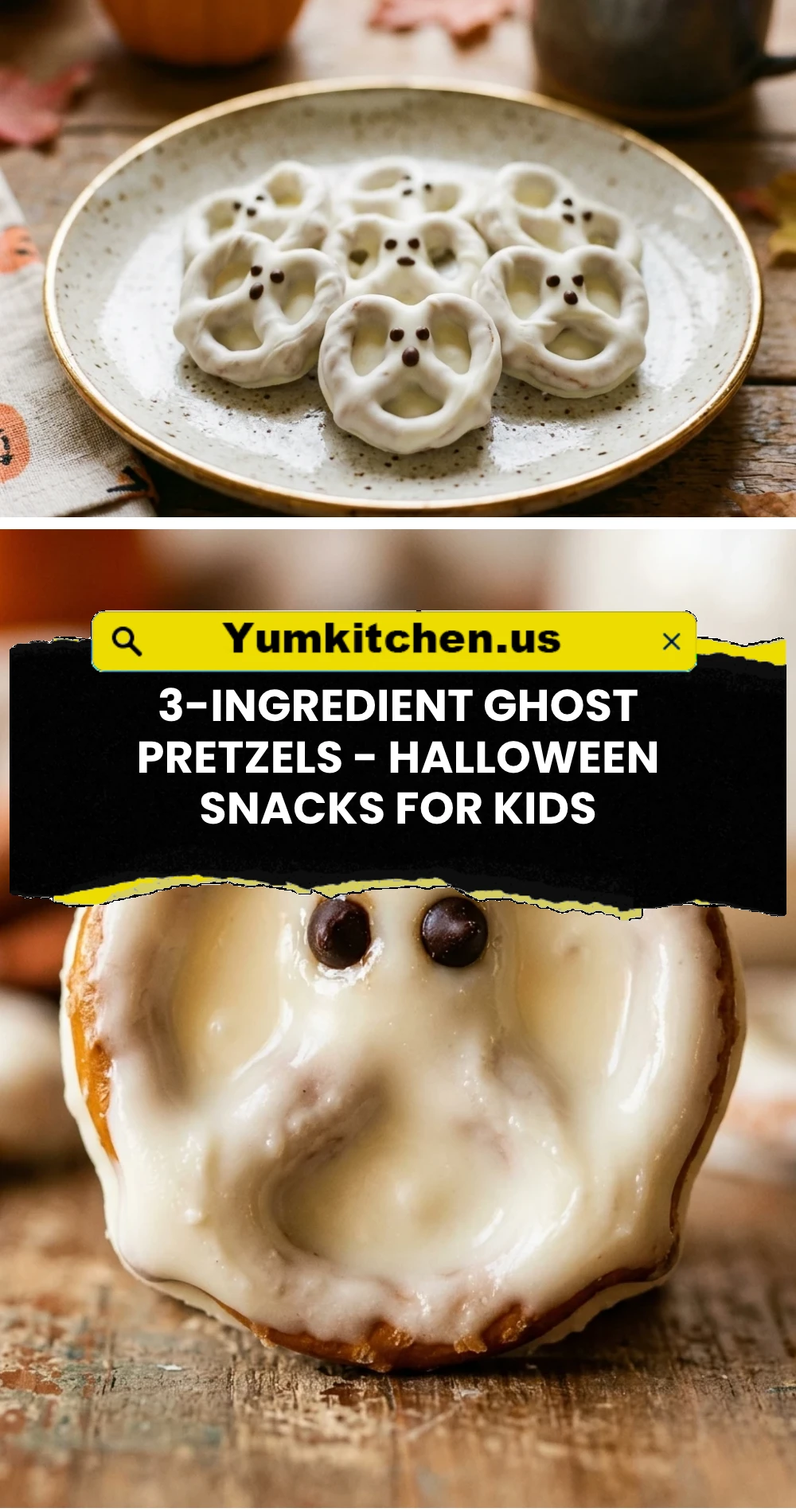 3-Ingredient Ghost Pretzels - Halloween Snacks for Kids