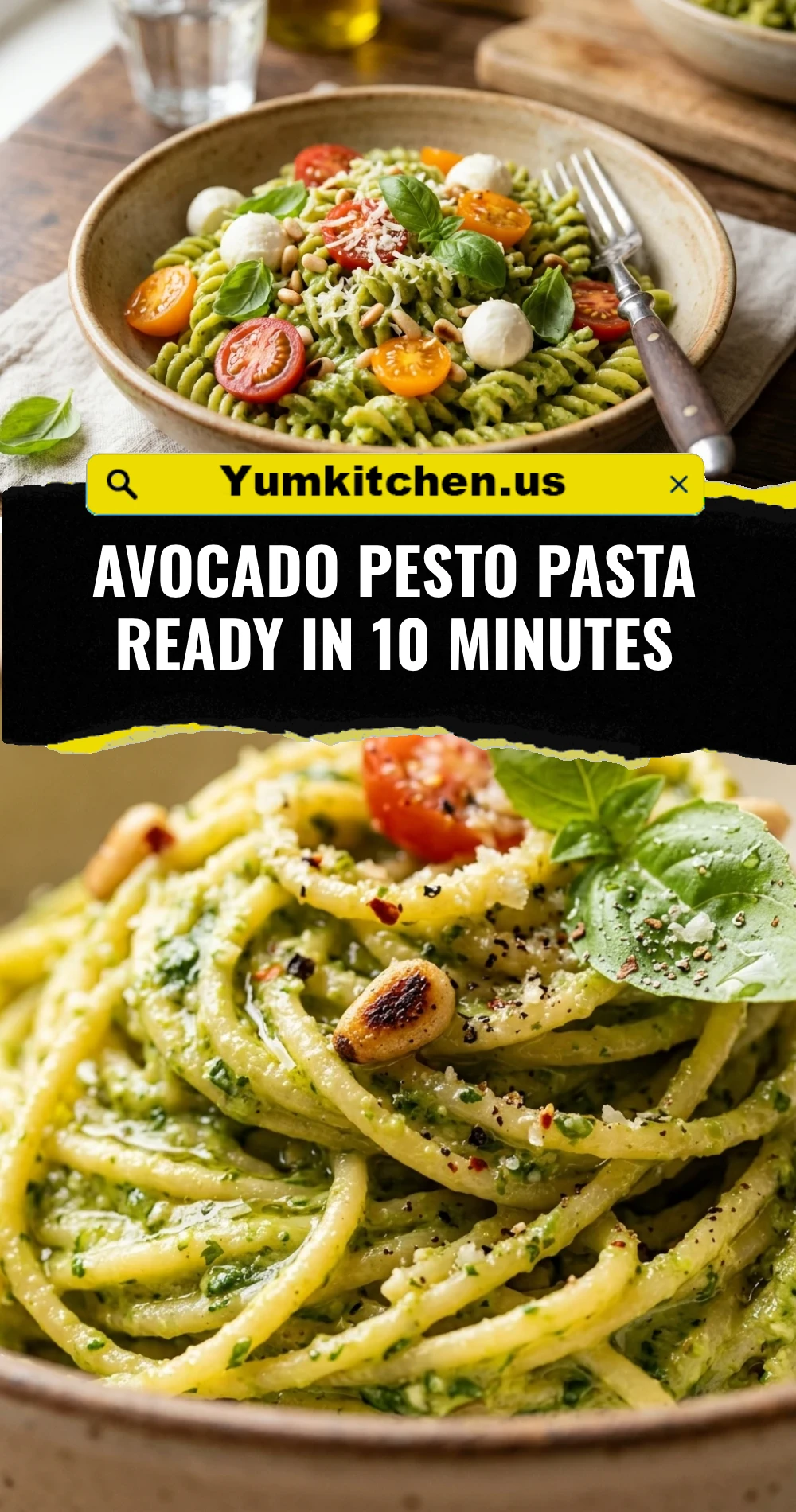 Avocado Pesto Pasta Ready In 10 Minutes