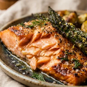 Baked Salmon With Asparagus Easy Dinner