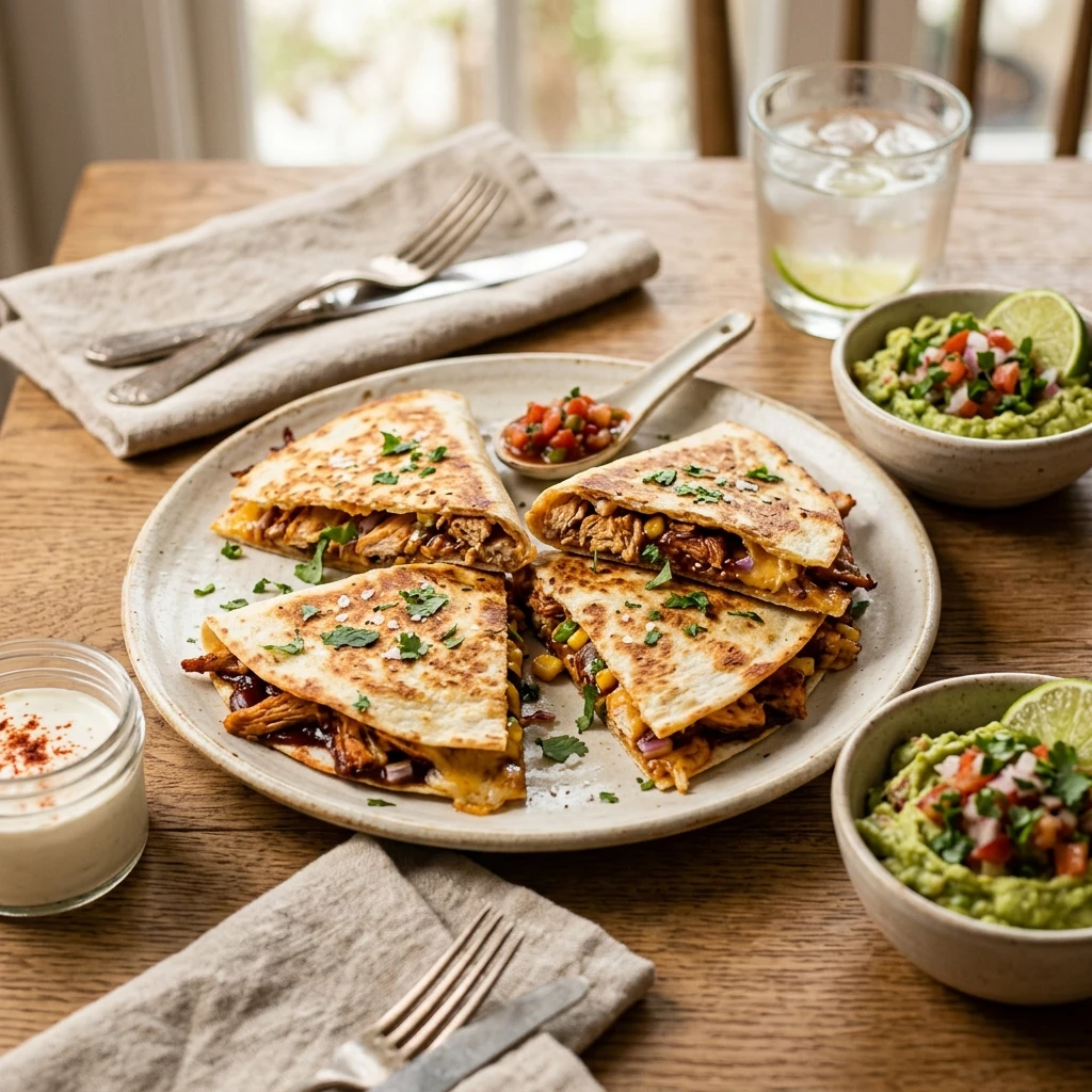 BBQ Chicken Quesadillas Quick Dinner