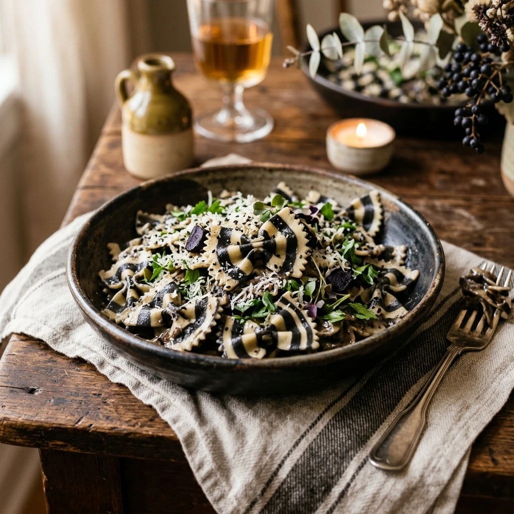 Beetlejuice Pasta - Black & White Bow Tie Pasta